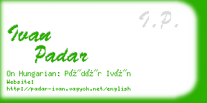 ivan padar business card